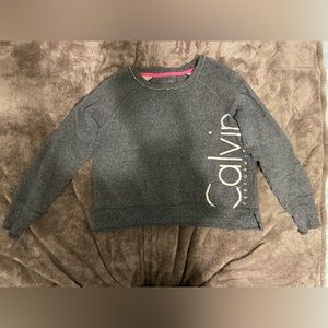 Gray, Calvin Klein performance sweatshirt